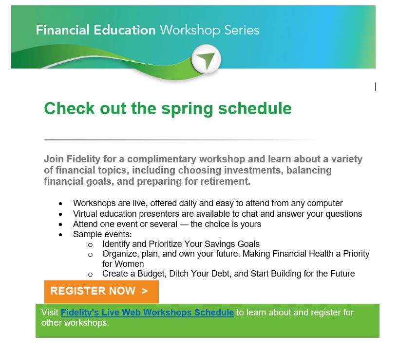 Financial Education Workshop Series