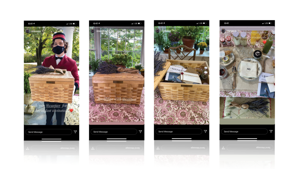 Black Flower Agency Activates Elegant Breakfast Basket In-Home Experience for Cartier
