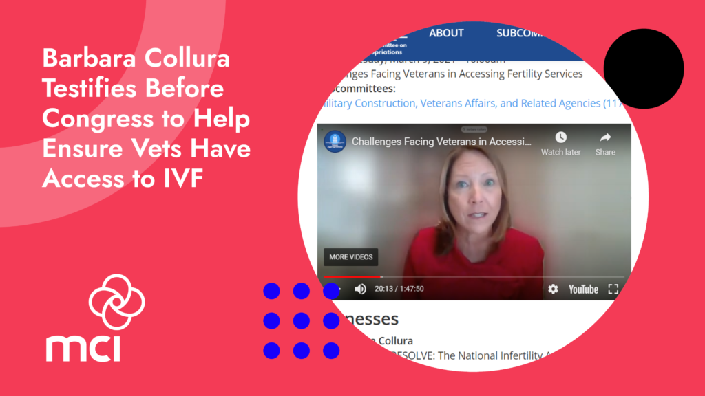 Barbara Collura Testifies Before Congress to Help Ensure Vets Have Access to IVF