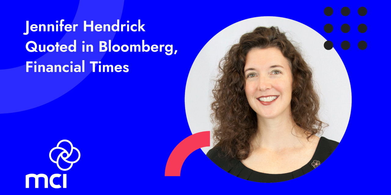 Jennifer Hedrick Quoted in Bloomberg, Financial Times