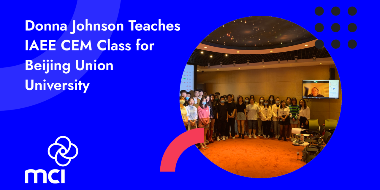 Donna Johnson Teaches IAEE CEM Class for Beijing Union University