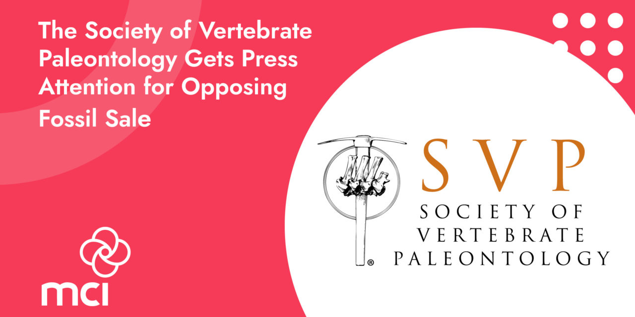 The Society of Vertebrate Paleontology Gets Press Attention for Opposing Fossil Sale