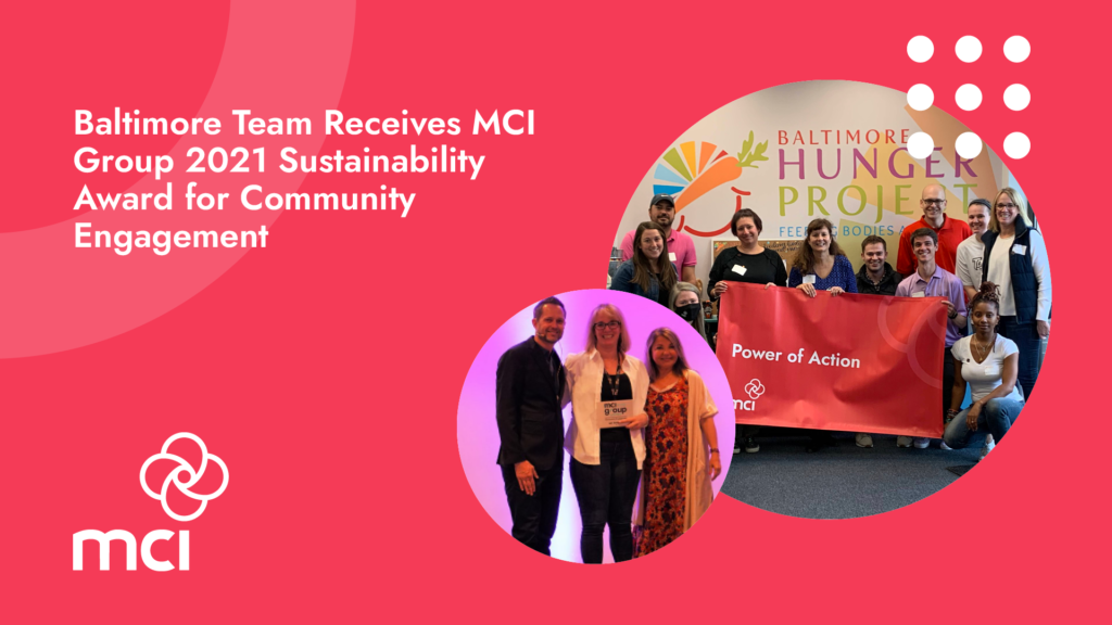 Baltimore Team Receives MCI Group 2021 Sustainability Award for Community Engagement